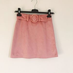 Faux suede skirt